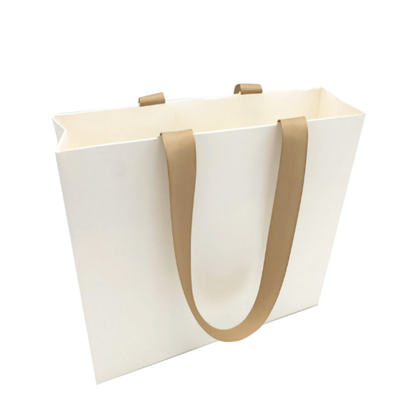 优橙 手提绳盒包装纸袋 服装店购物纸袋可定制logo 280*250*90横版 2000个起订