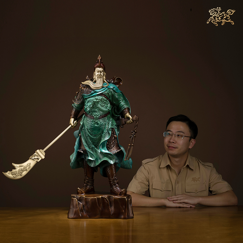 美帮汇全铜摆件《乾坤正气(版)》家居饰品 关公摆件高清大图
