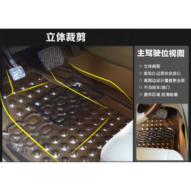 加厚透明防冻防水地垫防滑塑料PVC乳胶塑胶硅胶汽车脚垫