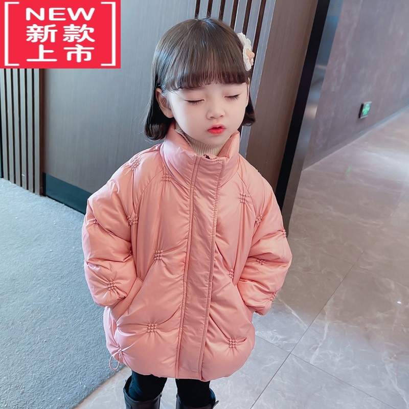 可莉允女童棉服外套秋冬季女孩宝宝洋气加厚小童棉衣棉袄冬装冬款儿童装