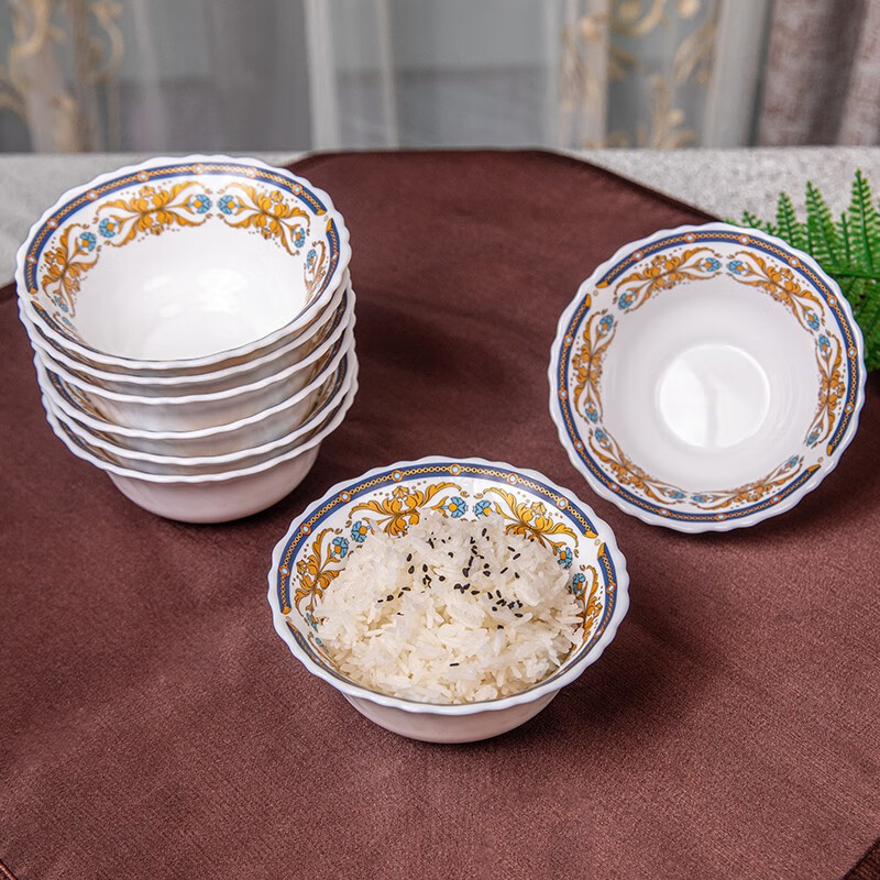 美穗吉家 康宁冰萃玲珑彭巴杜夫人系列餐具8件套CB-BPBD8/KZ/LS 高颜值 易清洁