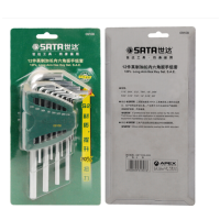 世达(SATA)09108 12件英制加长内六角扳手组套