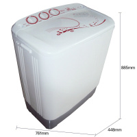 美的(Midea)洗衣机 MP80-DS805 8公斤半自动家用租房老式双缸洗衣机 大容量双桶(灰白色)
