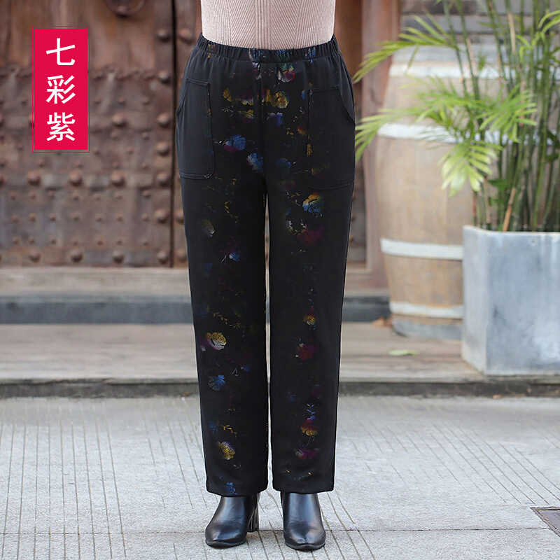 迪鲁奥（DILUAO)波司登旗下新款妈妈装羽绒裤外穿高腰加厚中老年羽绒裤女可拆卸内胆大码羽 7XL 七彩紫