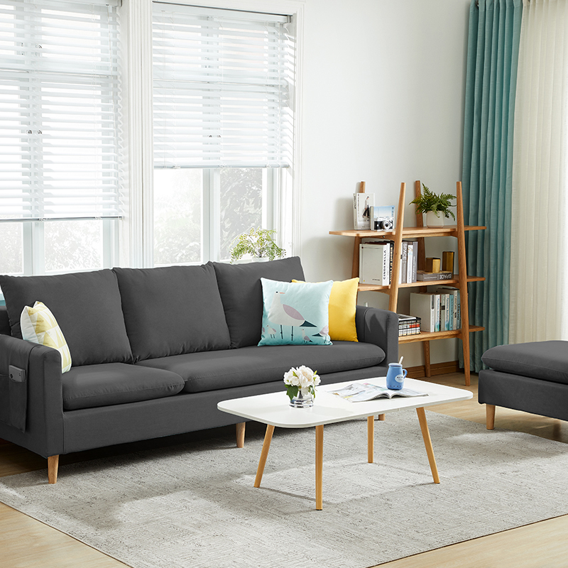 檀星星北欧沙发简约现代布艺沙发小户型三四人组合简易清新小沙发可