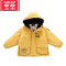 可莉允男童加绒外套秋冬装加厚小童洋气冬季儿童棉服风衣宝宝冬款薄棉衣