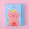 [4本]小学生密码本可爱笔记本儿童带锁本日记本 幼儿园卡通本子 新款蓝色小熊随机 一本+一支笔
