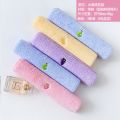棉毛巾儿童洗脸家用柔软棉小毛巾吸水不毛婴儿面巾批发 3条装水果童巾（多色混发）