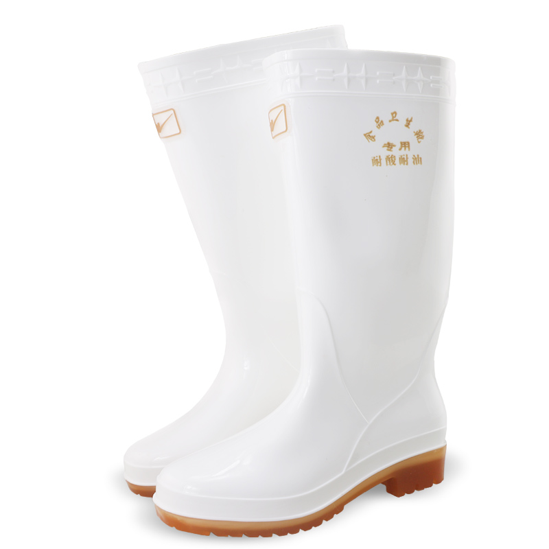 DOUBLESTAR双星DSA107 双星食品雨靴耐酸耐碱卫生雨鞋女士高筒长筒水鞋厨师鞋工作鞋防水PVC高清大图