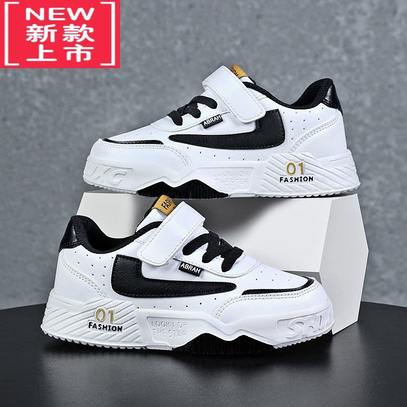 可莉允2022年新款春季儿童潮流运动鞋男童厚底板鞋中大童女童休闲小白鞋运动休闲鞋图片