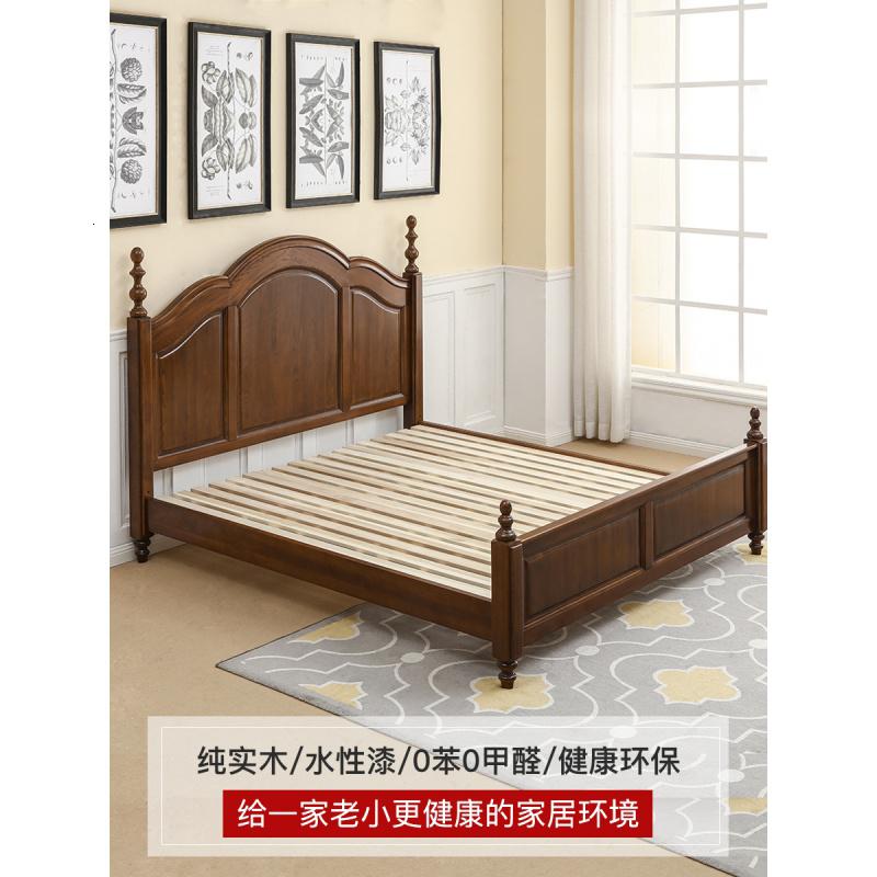 森美人美式全实木床主卧乡村简约双人床婚床卧室欧式白蜡木家具1.8/1.5高清大图
