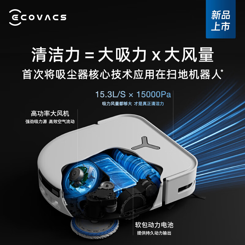 科沃斯X5PROPLUS扫地机器人扫拖一体自动清洗洗地机智能 X5PROULTRA白色水箱版高清大图