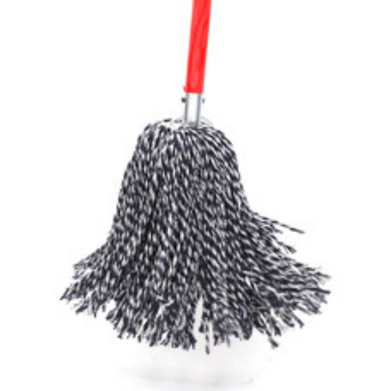 XH老式拖把 棉线棉布家用墩布懒人公司拧水木杆小头普通拖把劳保佳 纤维棉布 小头10cm