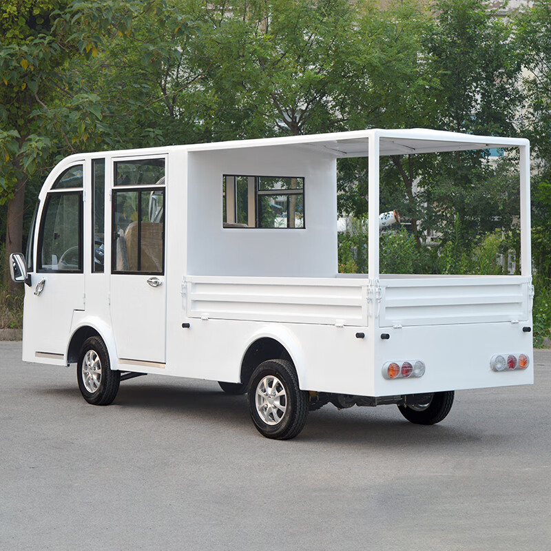 鑫浩通 电动货车四轮观光车巡逻车纠察车带斗皮卡4-5座拉货转运载货车加强版高清大图