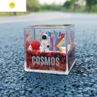 喻娄创意太空人宇航员模型摆件3d液体流沙漏油漏儿童礼物挂件笔筒玩具 [白色]太空人