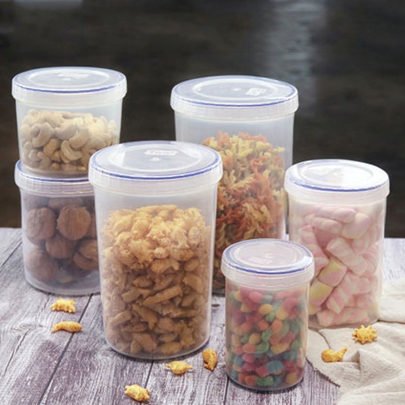 趣涉家居 保鲜盒塑料米桶杂粮茶叶密封罐食品收纳储物盒通用简约便携家居器皿保鲜盒保鲜罐家用生活日用
