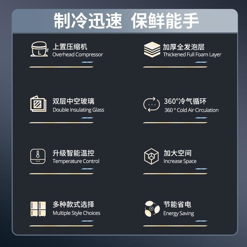 百利(BAILI)LC-1130M2W商用展示柜冷藏冰柜商用大容量立式冷柜便利店超市无霜风冷啤酒饮料展示柜水果保鲜柜高清大图