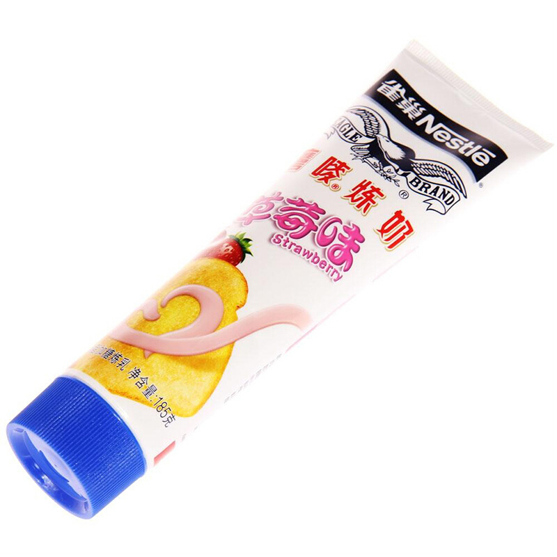 雀巢(Nestle)鹰唛炼奶草莓味支装 185ml/支