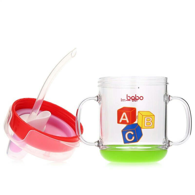 乐儿宝(bobo)安全软嘴杯PP学饮杯水杯水壶 180ML红色 适用年龄6个月以上