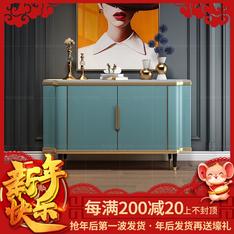 轻奢餐边柜后现代简约厅柜小户型装饰柜样板间设计师玄关柜定制