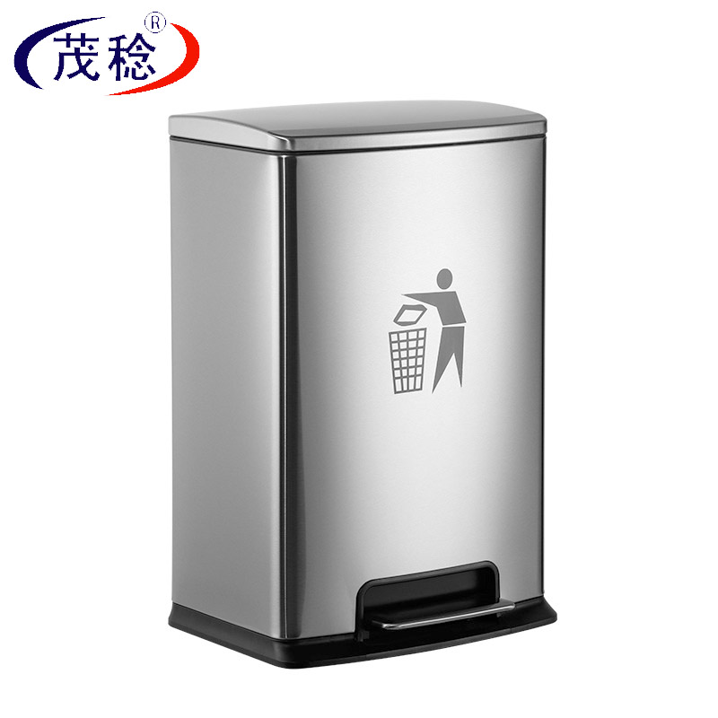 茂稔 垃圾桶 不锈钢垃圾桶 翻盖垃圾桶 50L 个高清大图