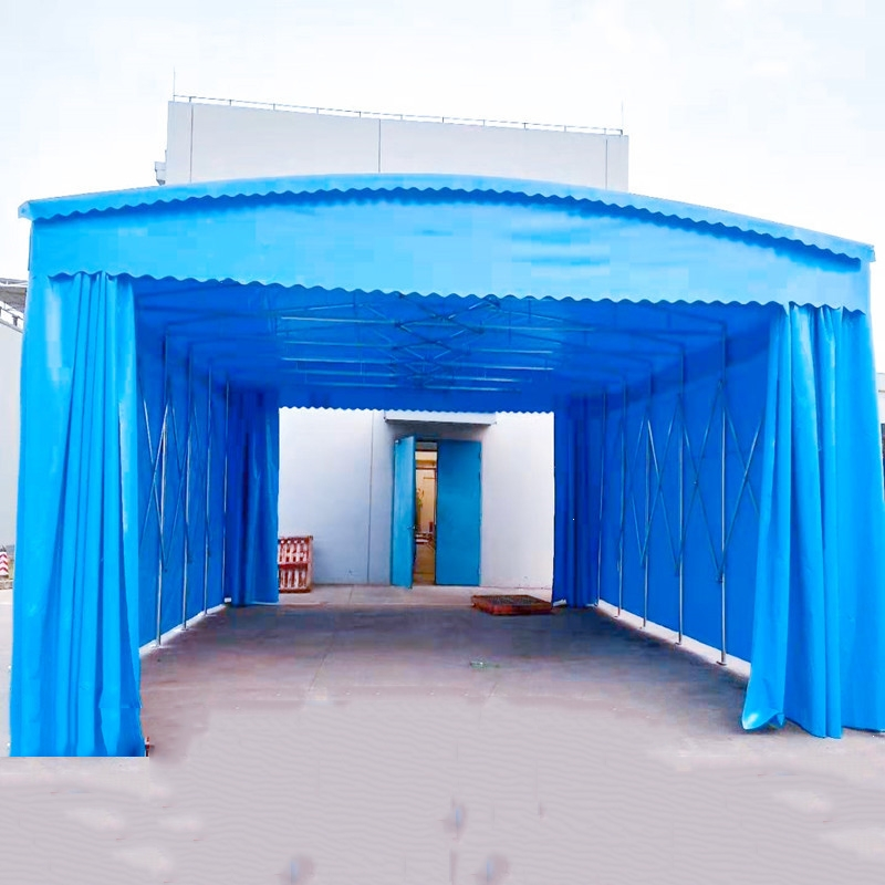 防雨移动推拉棚户外折叠遮雨棚闪电客大型排档夜市棚子收缩遮阳伸缩