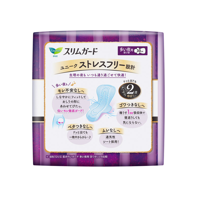 花王乐而雅(laurier)零触感特薄日用25cm*19片卫生巾 夜用日夜组合装如图姨妈巾(日本原装进口)