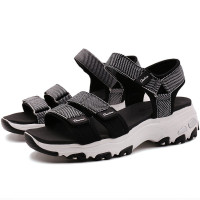 Skechers斯凯奇熊猫凉鞋女夏季新款舒适厚底增高运动凉鞋女31657