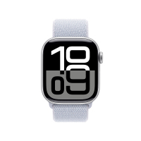 MX1L3CH/B Apple Watch S10 GPS 42 毫米银色铝金属表壳 青云色回环式运动表带