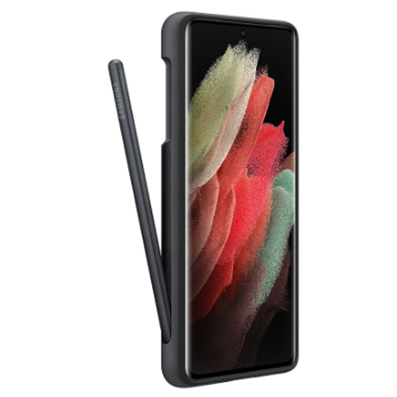 三星Galaxy S21 Ultra 5G 原装硅胶保护壳 保护套 S21Ultra 硅胶手机套(内附手写笔)黑色