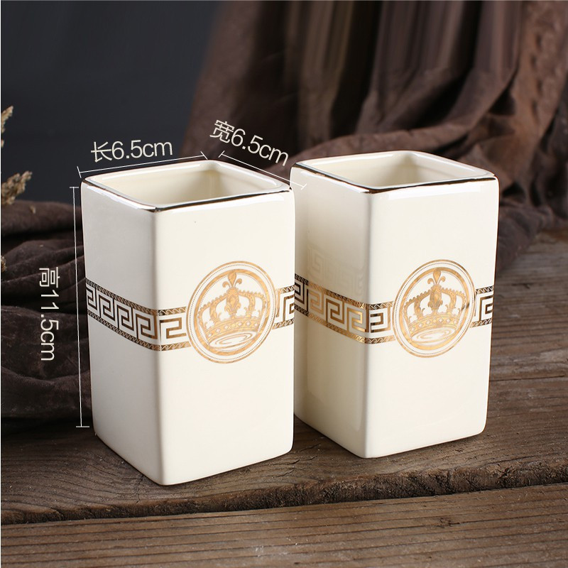 漱口杯陶瓷刷牙杯子创意卫生间洗漱轻奢简约北牙牙刷缸