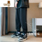YANXU休闲裤男款秋季灰色运动裤潮牌长裤宽松新款卫裤男生百搭束脚裤子