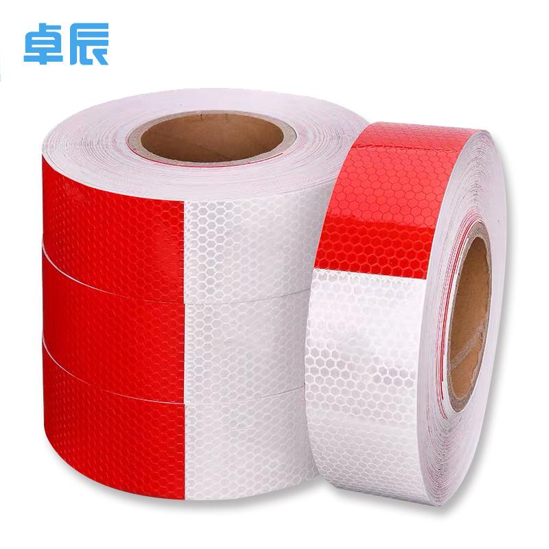 卓辰zj115pvc架空拉线防撞警示管贴反光膜红白