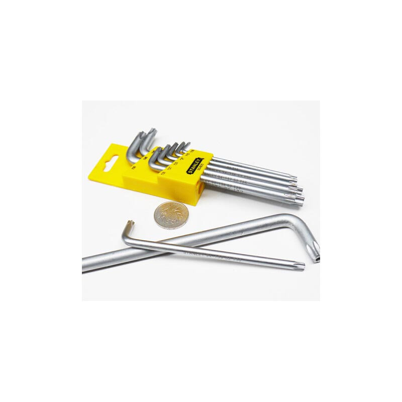 史丹利(Stanley)9件套长L形中孔花形扳手TT10-TT50 92-625-23 货期5-10天