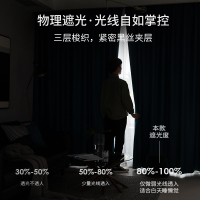 金蝉窗帘全遮光加厚隔热北欧简约现代轻奢定制客厅卧室窗帘成品