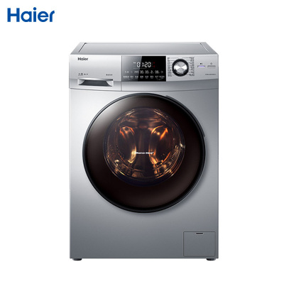 海尔(Haier)EG10014BDX59SU1 10公斤大容量 直驱变频 全自动家用滚筒洗衣机 智能精准投放(银灰色)
