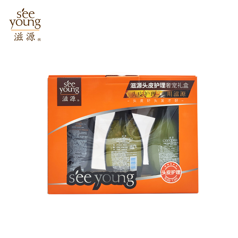 滋源无患子洗发水+无患子护发素+滋养发膜套装高清大图