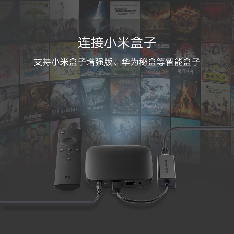 绿联usb转网口笔记本台式机电脑网卡转换器30305
