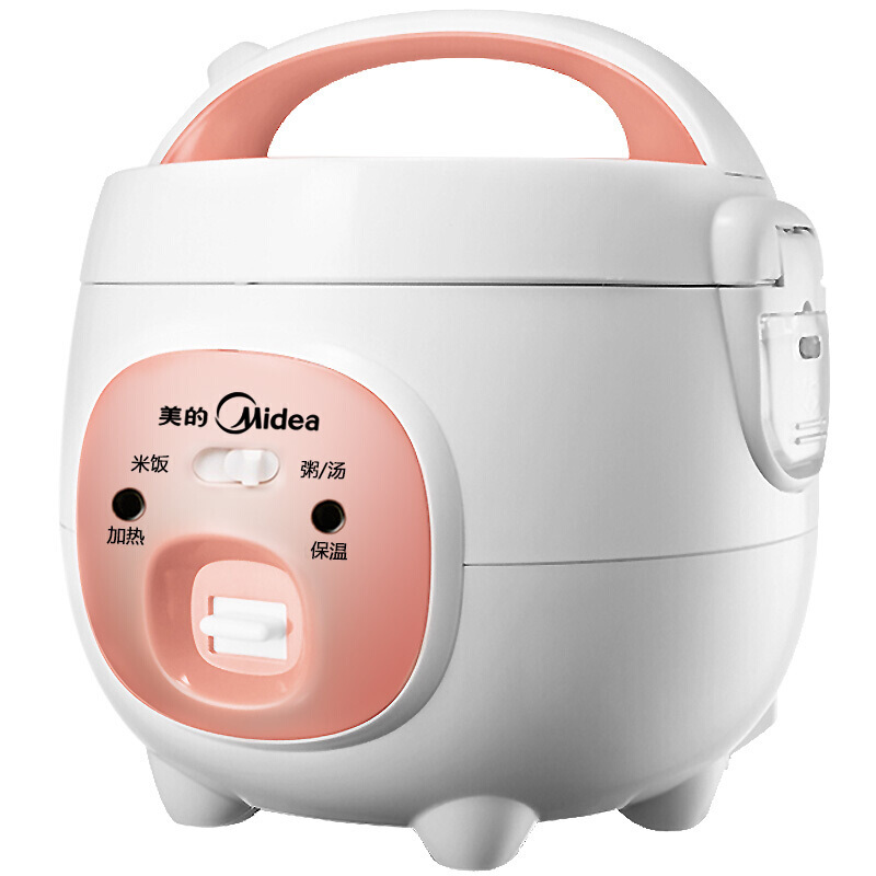 美的（Midea）小电饭煲YN161迷你智能保温功能小容量上盖可拆卸黑晶内胆1.6L 宿舍底盘加热
