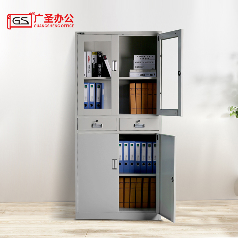 GS广圣 文件柜中二斗柜铁皮柜资料柜 WG01011 个高清大图