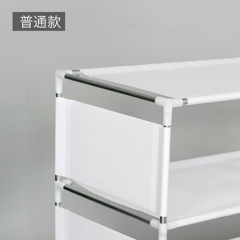 简易口鞋架 学生宿舍床底防尘多层收纳鞋柜 家用省空间收纳架子收纳柜 三维工匠高清大图