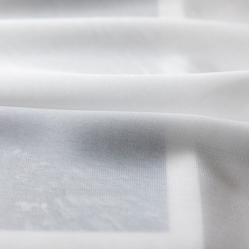 东纺拾光 DF4025 1M*2.7M 绸缎纱 窗帘 1.00 米/片 (计价单位:片) 白色高清大图