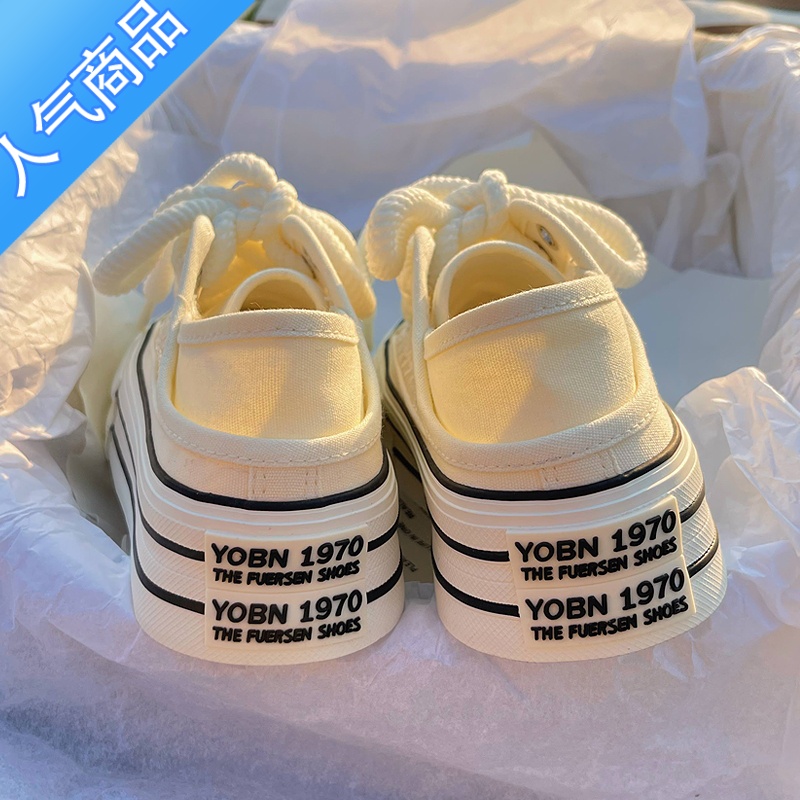 SUNTEK原创小众设计帆布鞋女韩版厚底薄款透气网面网鞋夏季新款小白鞋潮高清大图