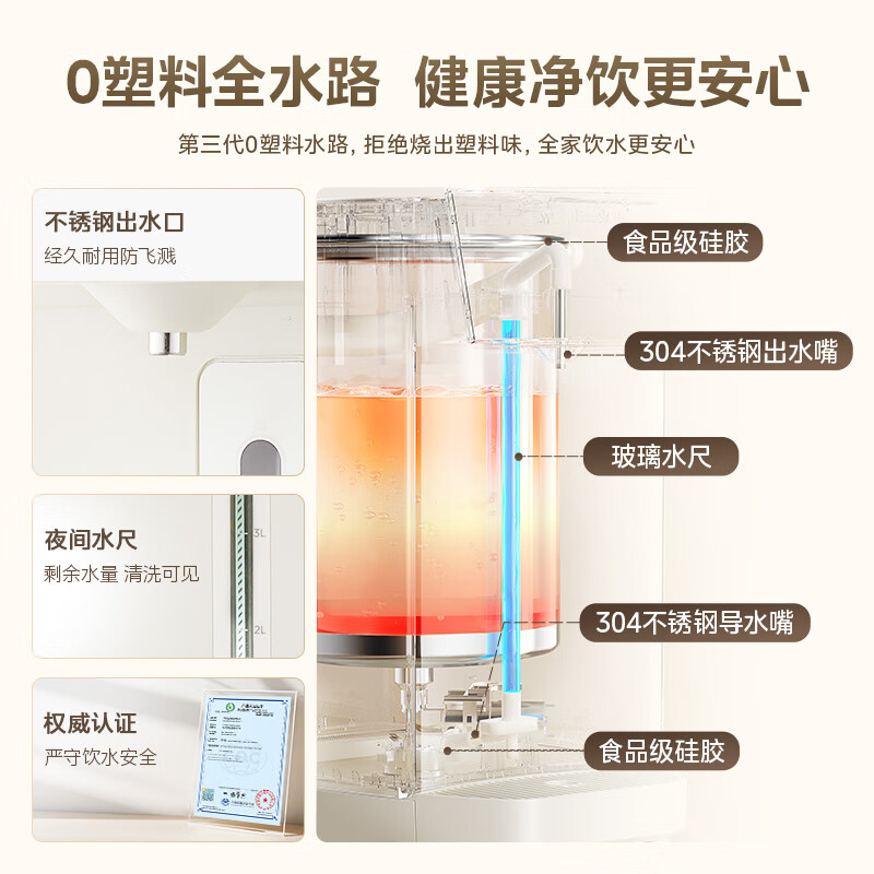 美的(Midea)电热水瓶5L电热水壶健康0塑料水路饮水机多段控温烧水壶速沸除氯可拆底座 MK-SP50E-30Wpro高清大图