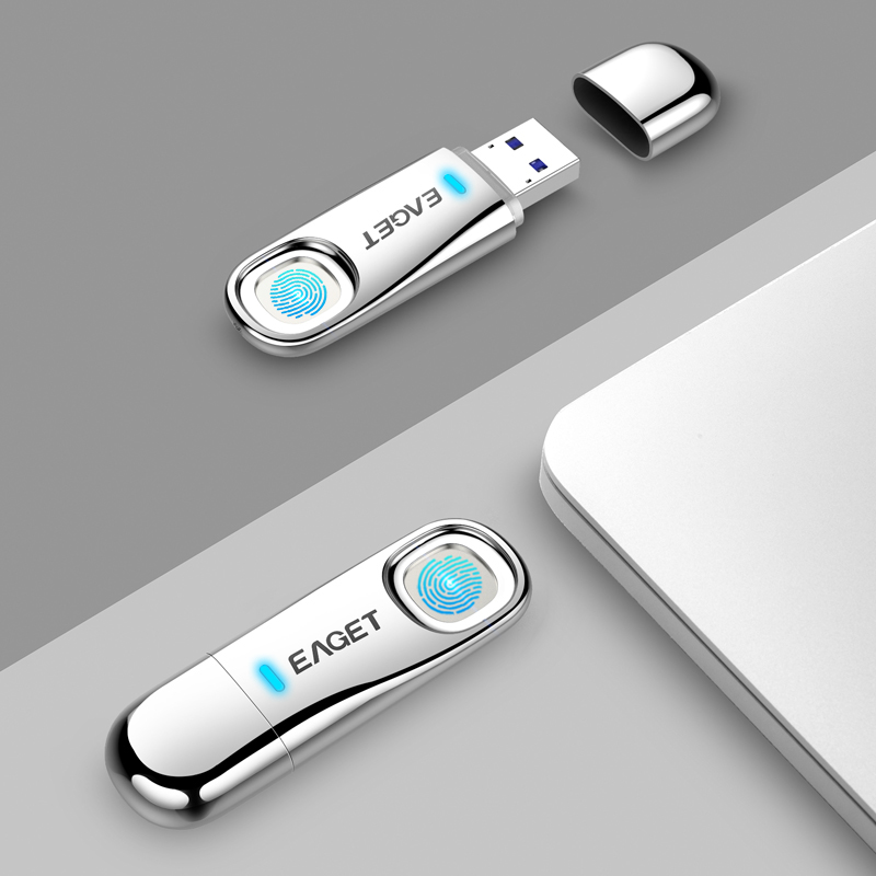 忆捷(EAGET)USB3.0 指纹加密U盘 防泄密 隐私安全保护 商务办公优盘全盘加密FU60-32G