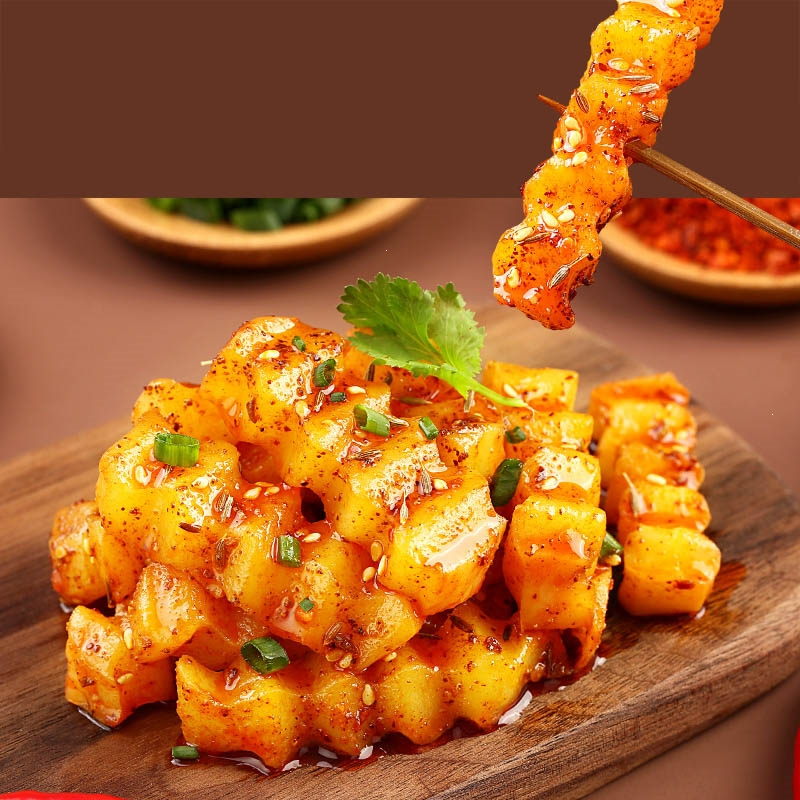 百草味becheery狼牙土豆225g蔬菜小吃四川麻辣川香土豆条小零食休闲