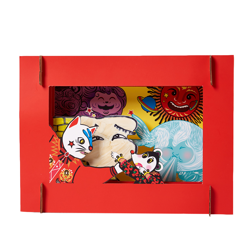 新年春节老鼠嫁女立体画手工diy儿童创意美术材料包幼儿园拼装