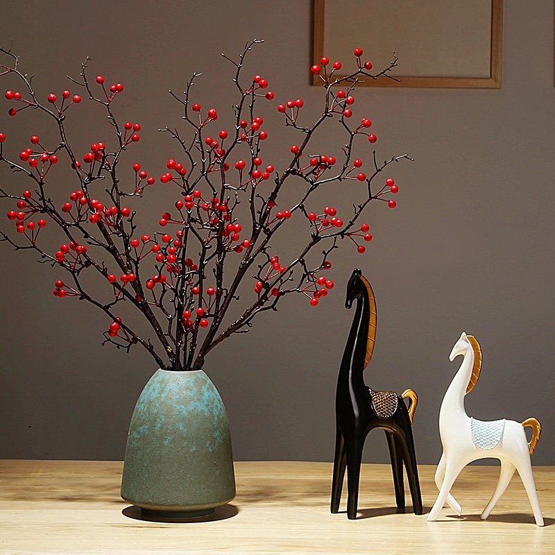 景德镇陶瓷器花瓶新中式餐桌子工艺品客厅插花干陶瓷器
