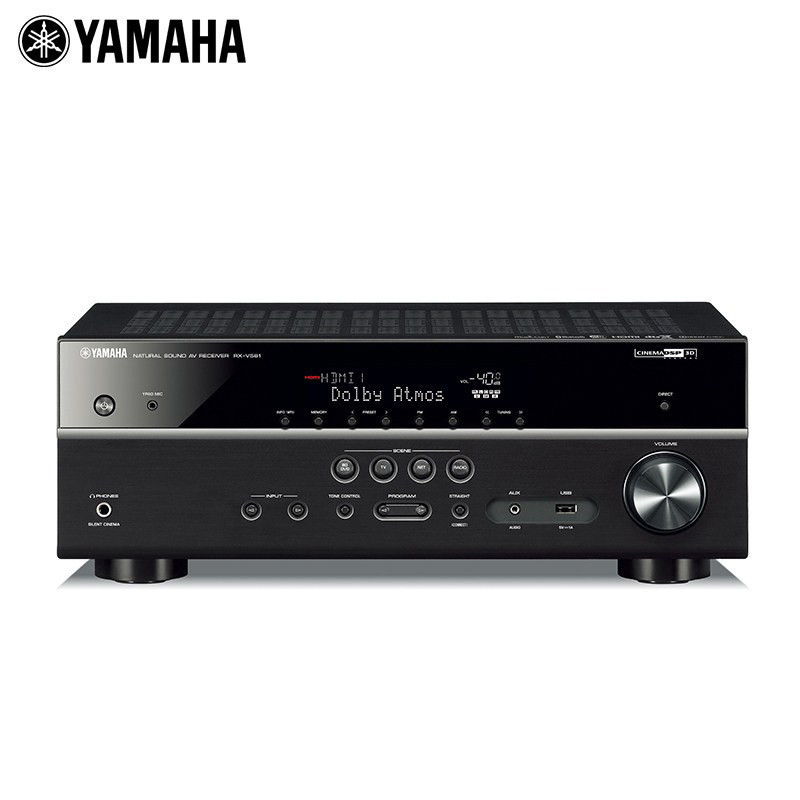 Yamaha/雅马哈 RX-V581家庭影院7.2声道AV功放全景声DTSX蓝牙功放 金色