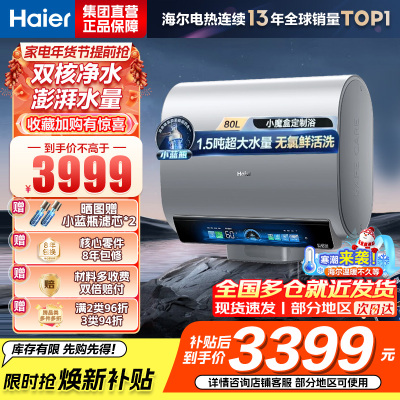 海尔(Haier)3500W变频【3D MAX加热】小魔盒双胆BK7 80L